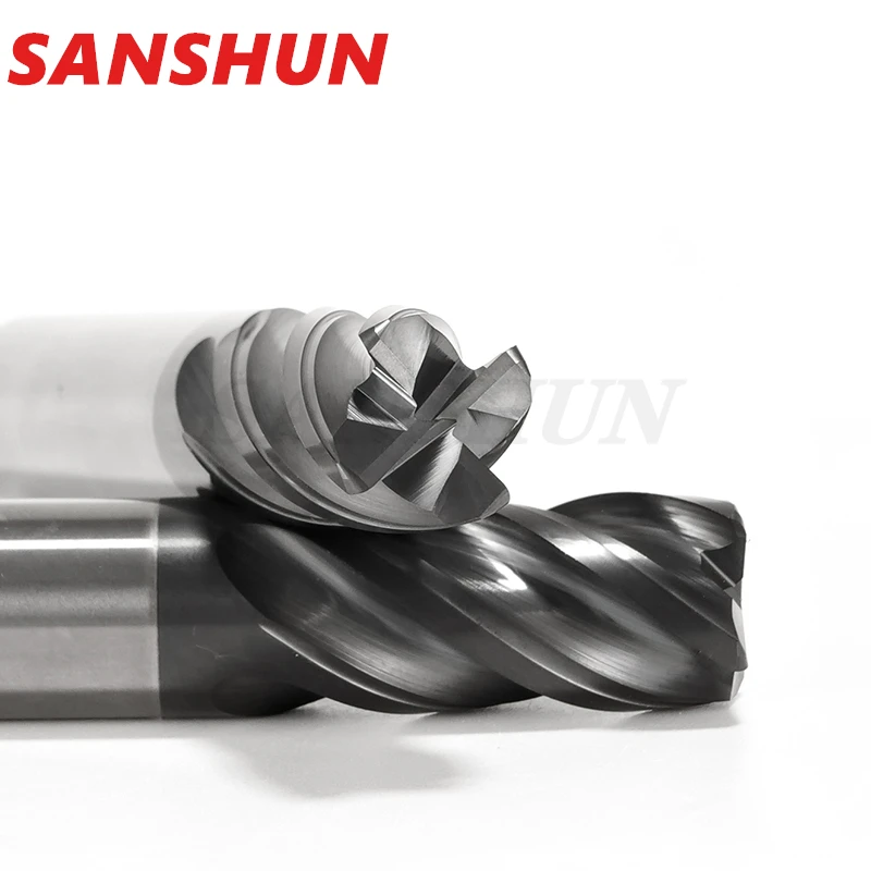 HRC60 4-Blade Wolfraam Stalen Ronde Neus Frees, Cownose Cutter, carbide Ronde Neus Frees Cnc Cnc Frees