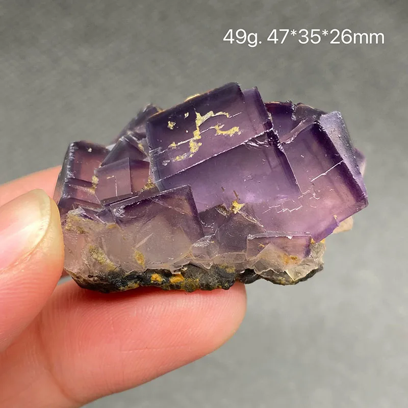 100% natural purple fluorite raw stone mineral specimen healing crystal gem collection