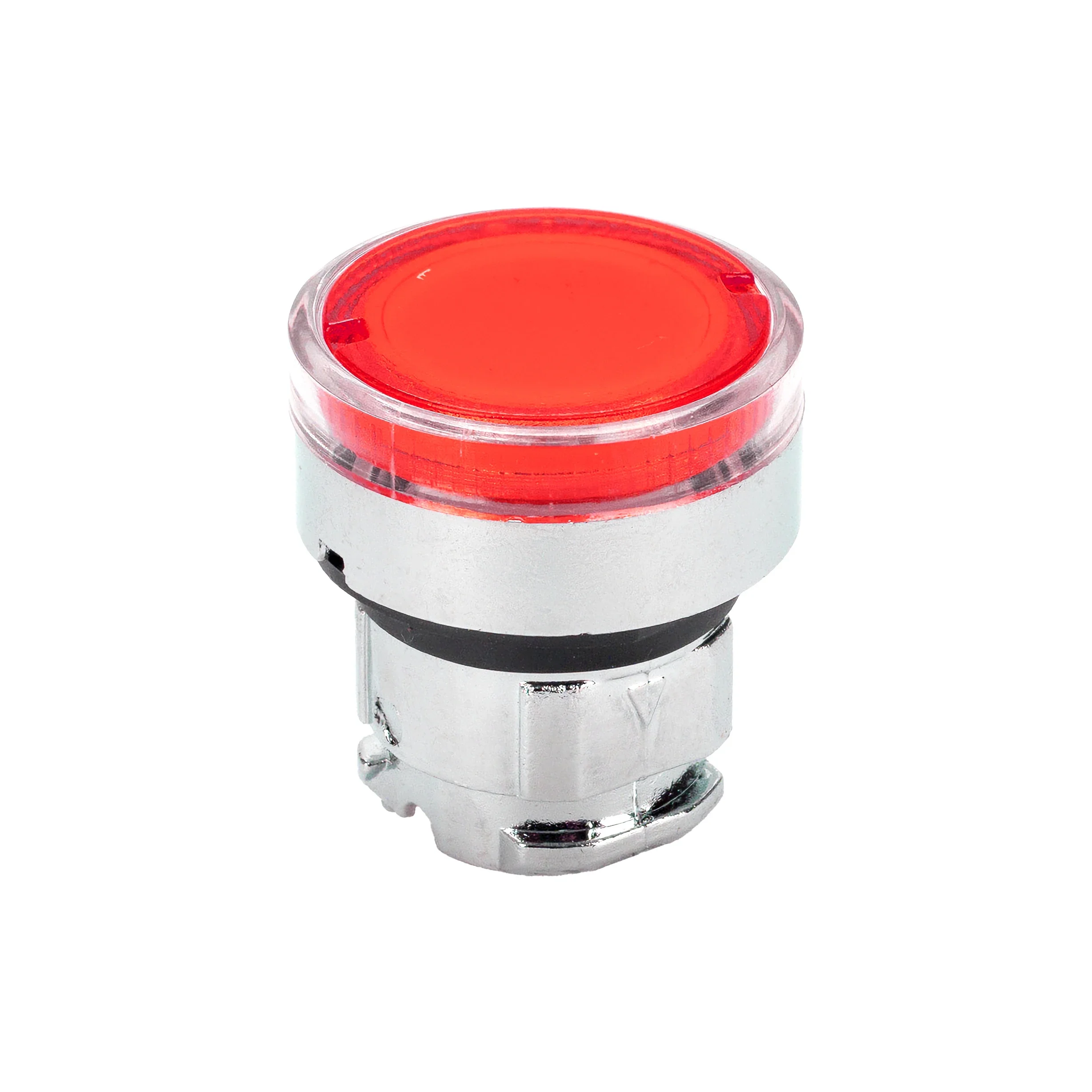 ManHua Electric Illuminated Push Button Head for XB4 Metal Flush Red 22mm Spring Return