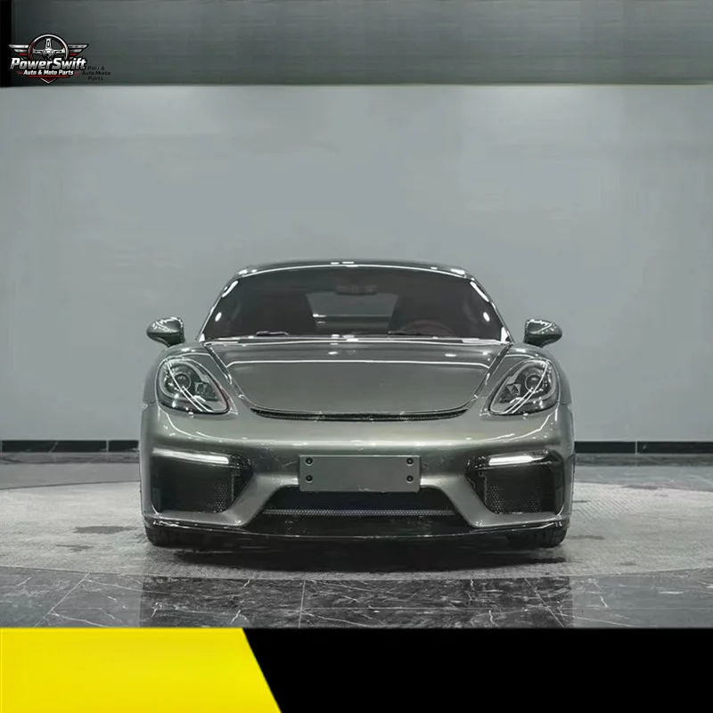 

Suitable for Porsche 718 Modified GT4 Surround GT4 Big Tail Wing Rear Lip Exhaust Tailpipe PP Plastic Material