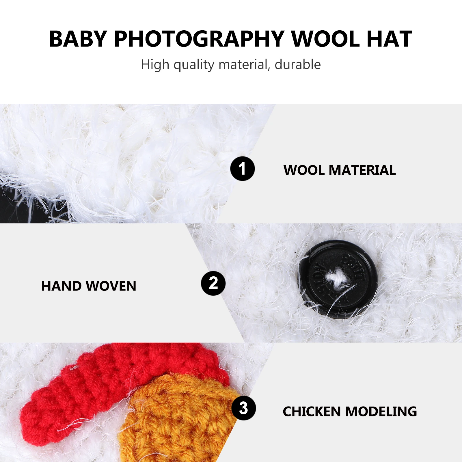 

Chicken Hat Newborn Bonnet Photography Infant Props Girl for Shoot Wear Caps ing