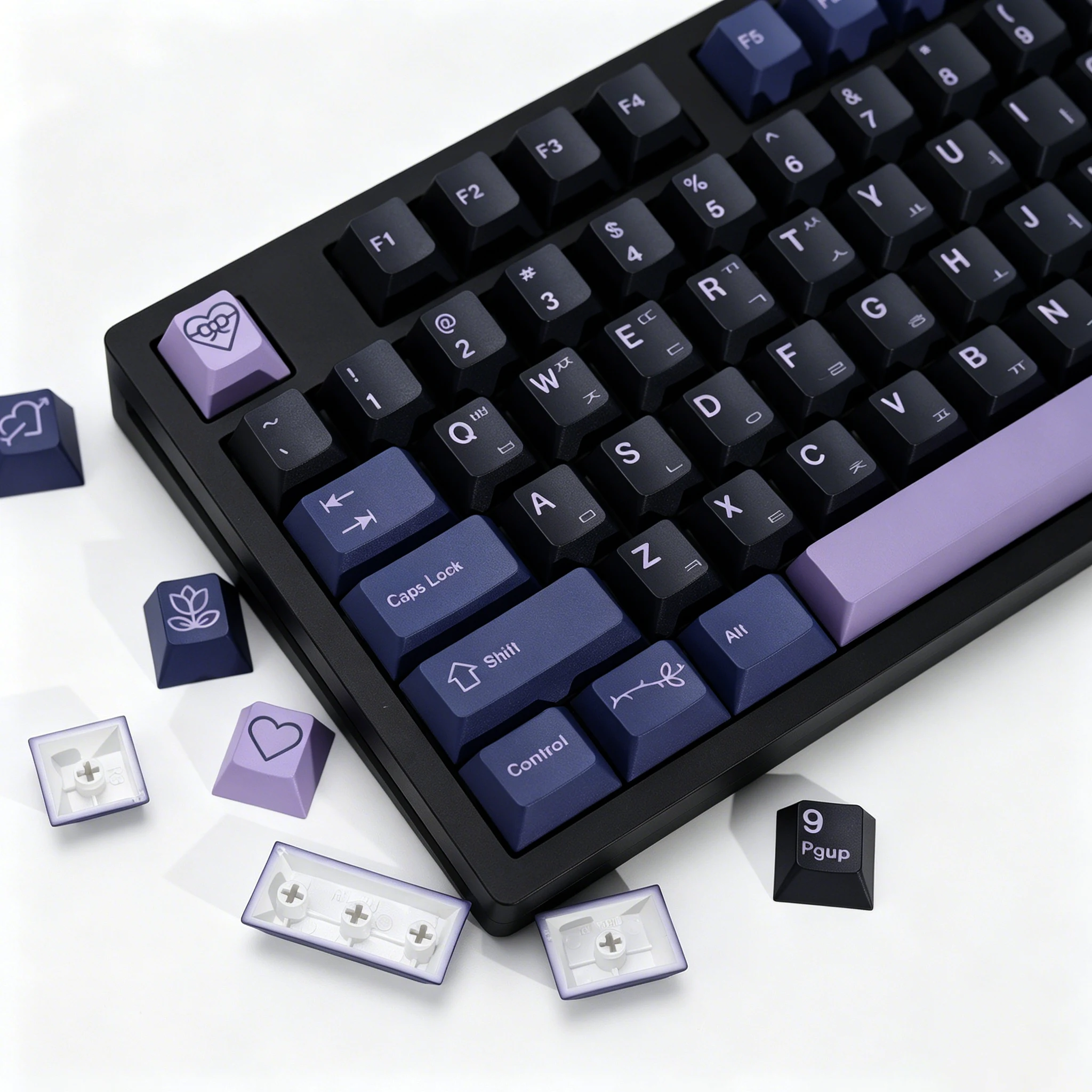 KBDiy Clone GMK Keycaps Retro GMK First Love Cherry Profile PBT ISO Keycap For Magnetic Switches Gaming Mechanical Keyboard KIT