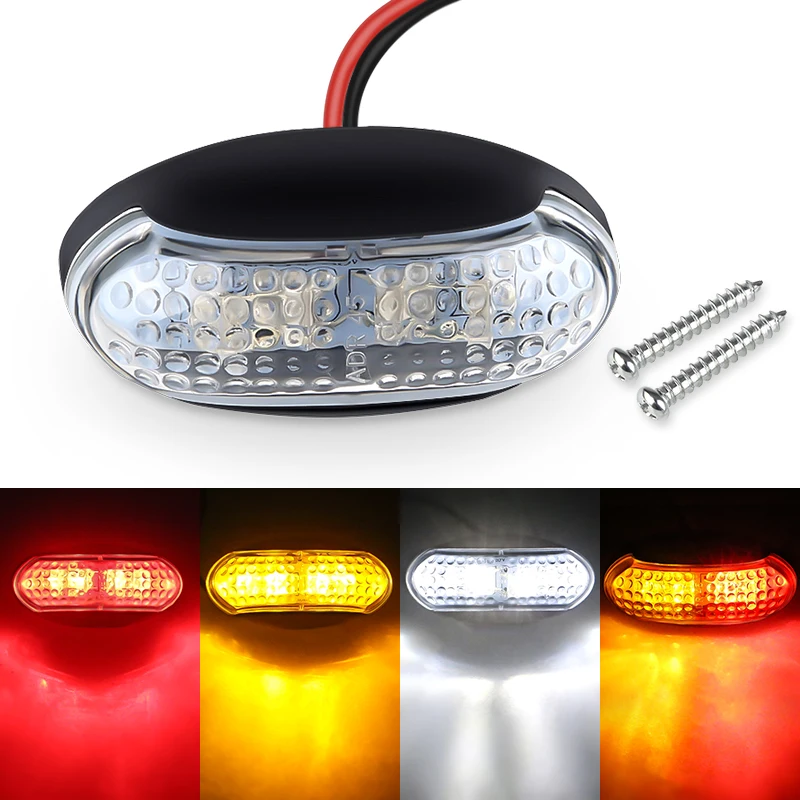 

Universal Car Truck Trailer Side Marker Light 12V 24V Waterproof Signal Tail Light Warning Lamp Lights For Car Truck motorcycle