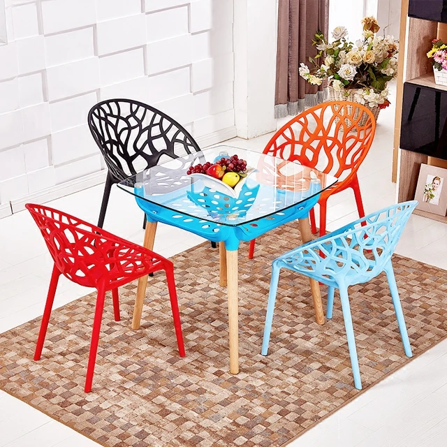 Nordic Hollow Plastic Restaurant Chairs Plastic Dining Room Chairs Modern Simple Aliexpress