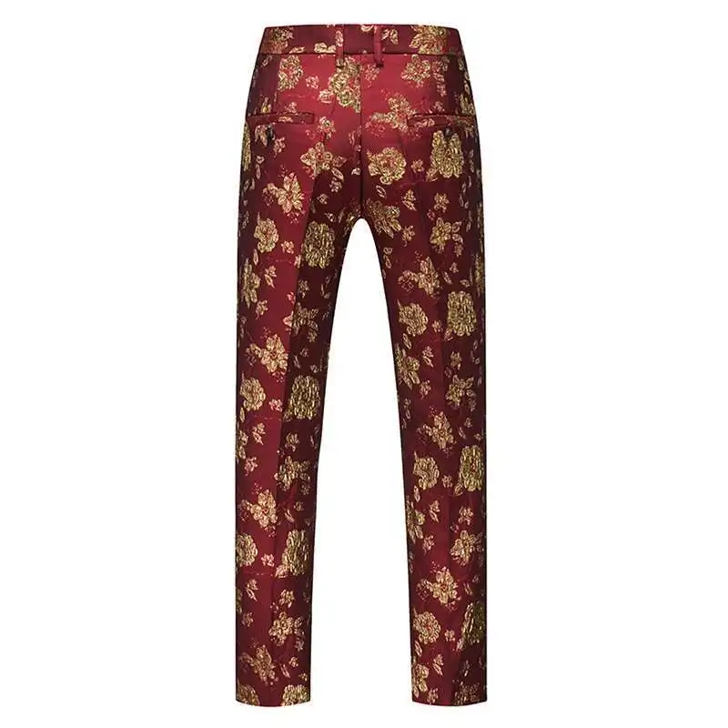 

Мужские костюмные брюки высокого качества с вышивкой, модные повседневные брюки, синие, красные, белые, зеленые брюки Hombre, черные, желтые, розовые