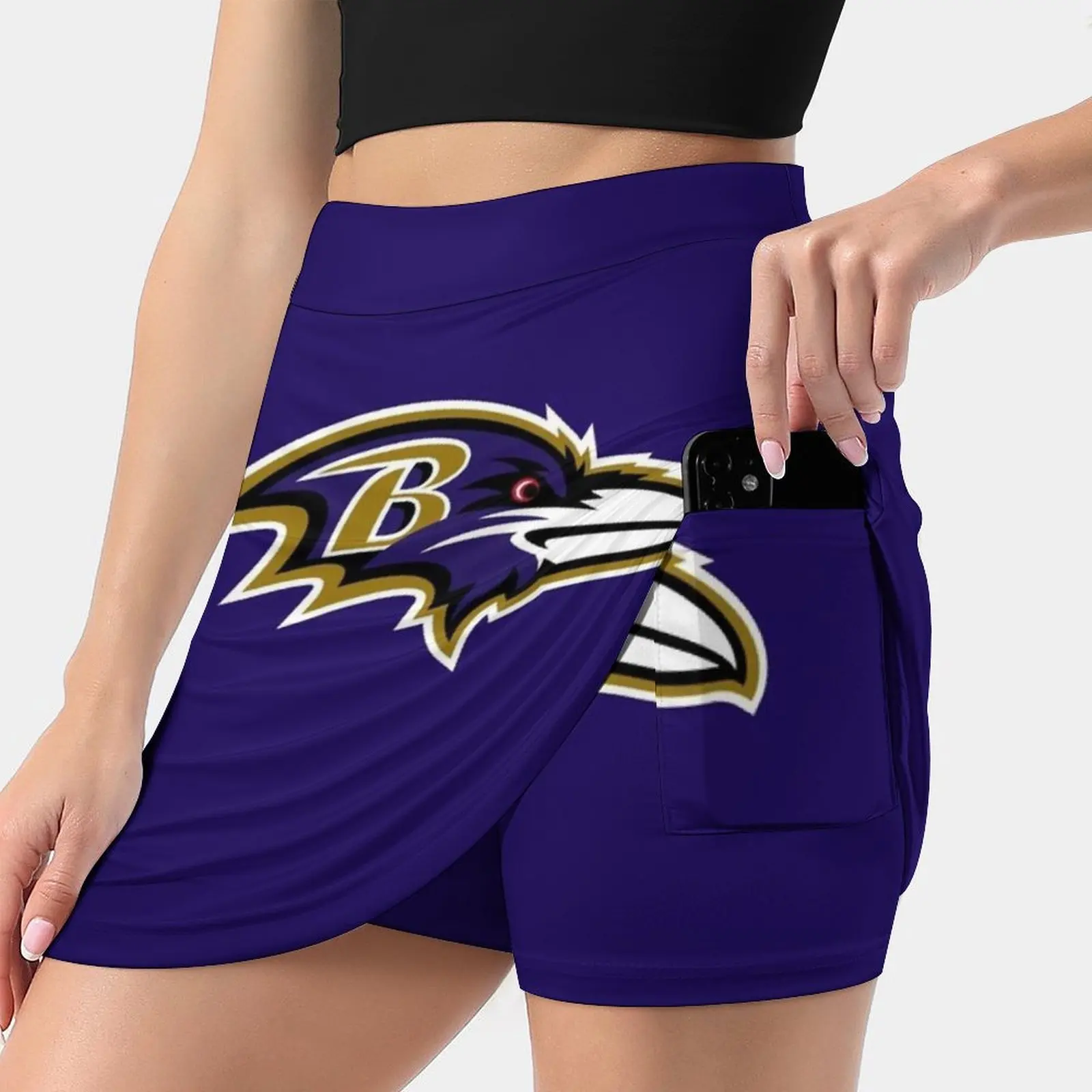 The B Ravens Logo Women's skirt Aesthetic skirts New Fashion Short Skirts Football Lovers Sports Sport Hockey Football Teen Fun