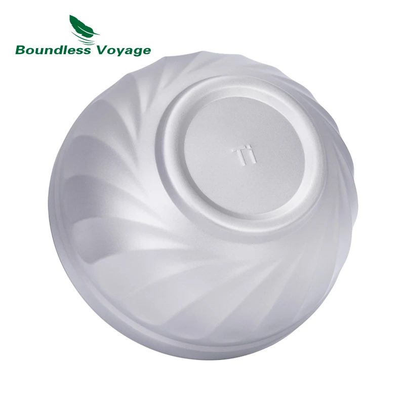 Grenzeloze Voyage Titanium Dubbelwandige Kom Ultralight Outdoor Camping Reizen Servies Rijst Soep Havermout Yoghurt Serveerschalen