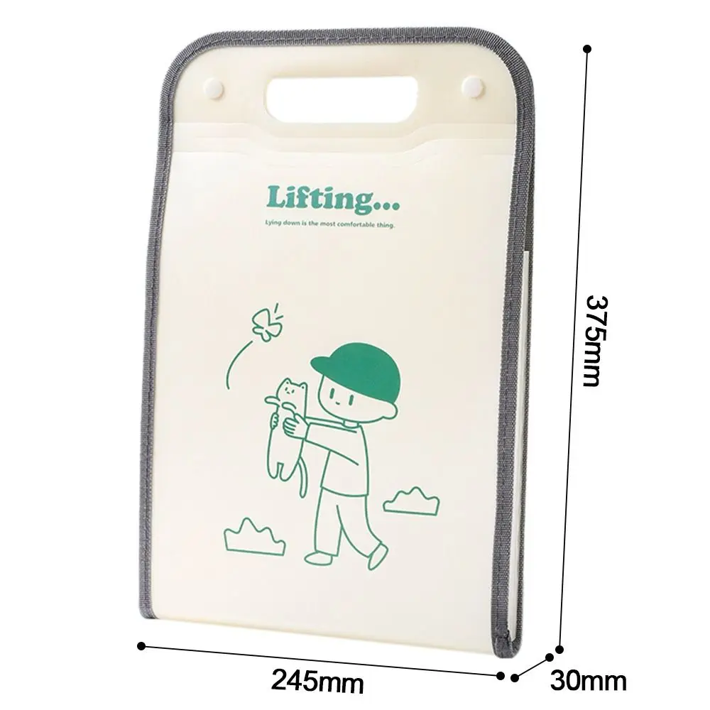 Waterproof A4 File Folder Portable 13 Pockets PP Test Paper Storage Folder Portfolio File Organizer Document Bag