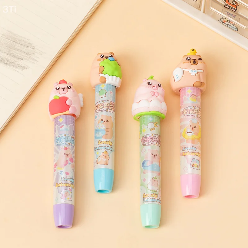 Gomma da cancellare per capibara cartone animato Kawaii Gomma da cancellare per studenti Gomma da cancellare creativa per ufficio Materiale scolastico Regali di cancelleria per studenti