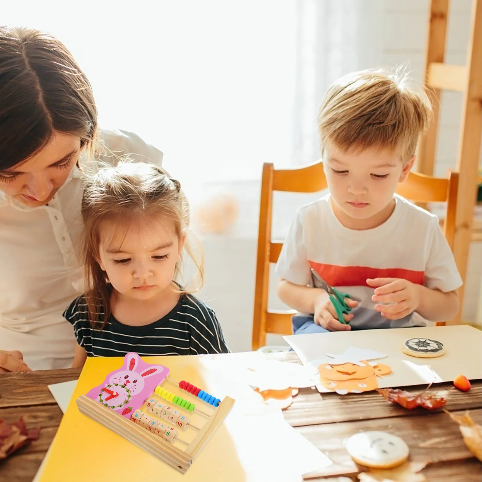 Holz Uhr Frühen Kindheit Bildung Spielzeug Abacus Mathematik Baby Computing Rack für Kinder Spiel Pädagogisches Spielzeug Zählen Werkzeug