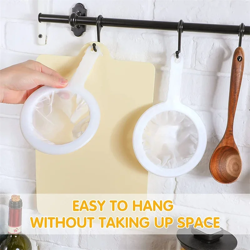 

Nylon Mesh Strainer for Kitchen, Food and Yogurt, Plastic Mesh Colander with Handle for Filtering Juice, Milk, Soy Coffee 필터