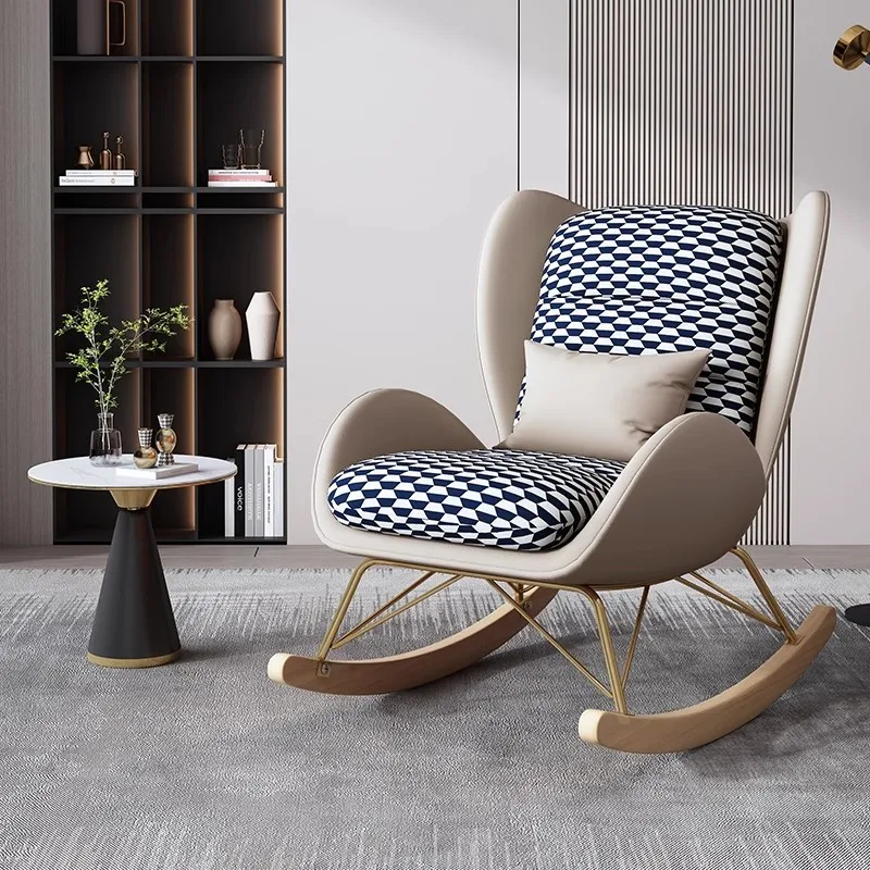 

Salon Rocking Living Room Chairs Lounge Outdoor Camping Garden Bedroom Floor Chair Lazy Single Sofa Cadeira Nordic Furniture