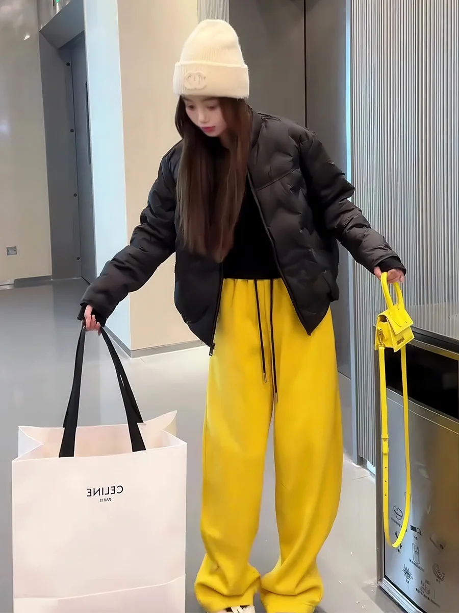 Ligero ort blanco Du down Jaet mujer Sli Stand Collar versátil cálido abrigo de invierno coreano Sle Casual ajuste suelto