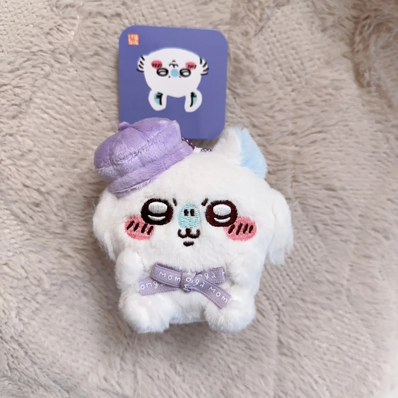 10 cm version japonaise dessin animé Chiikawa Hachiware Usagi mignon garçon et fille cadeau béret assis peluche poupée sac à dos clé pendentif