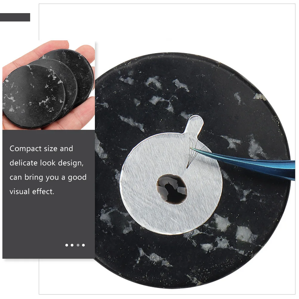 6 szt. Jadeitowe podkładki do przedłużania rzęs, podkładki pod klej do rzęs, narzędzie do przedłużania rzęs, paleta na klej, artykuły kosmetyczne, narzędzie kosmetyczne