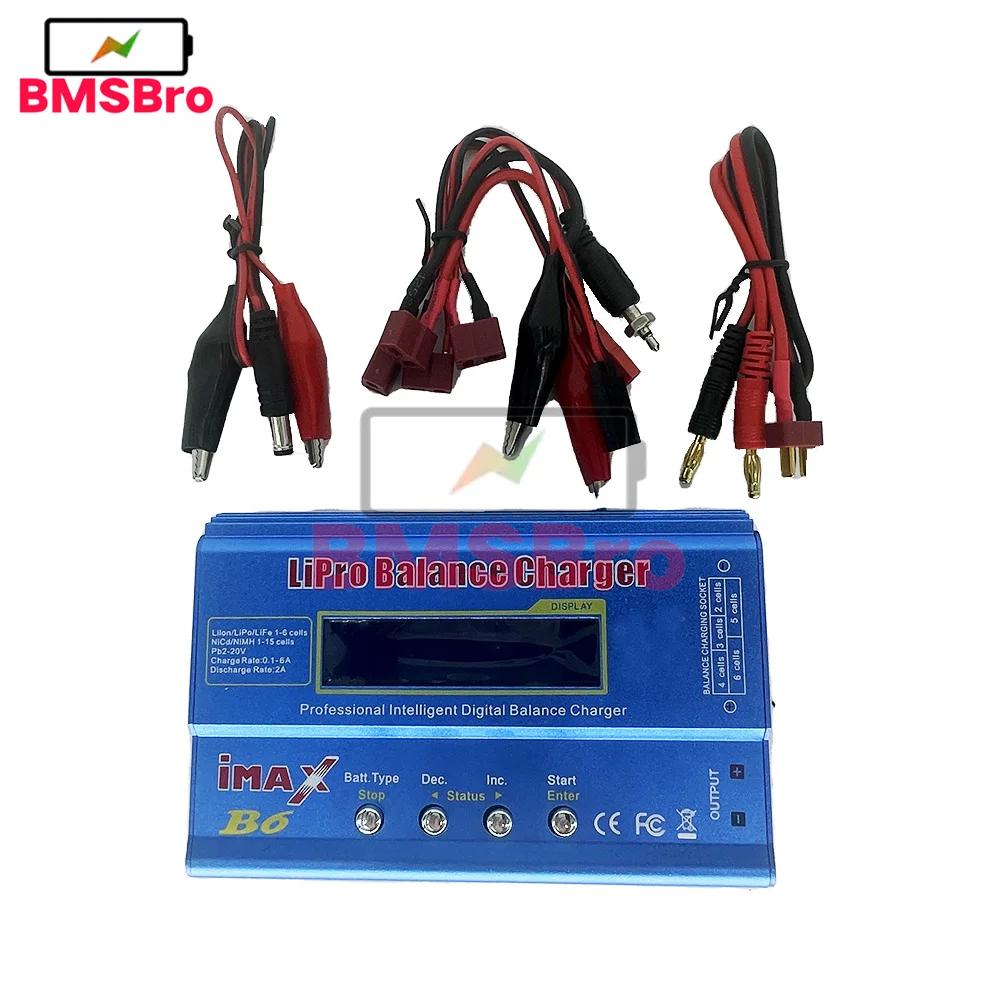 x B6 80W B6AC Ładowarka do akumulatorów litowo-jonowych Bateria Power Bank Wyważarka do ładowania Wyświetlacz cyfrowy LCD 