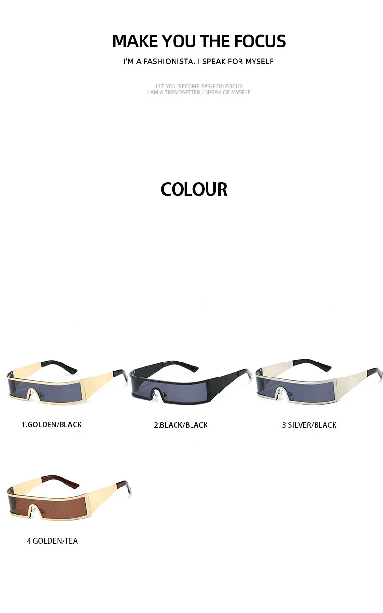 Trendige Sonnenbrille, personalisierbar, einteilig, kleiner Rahmen, Punk-Brille, Hip-Hop, Hot Girl Y2k-Sonnenbrille 9094 – Detail 4