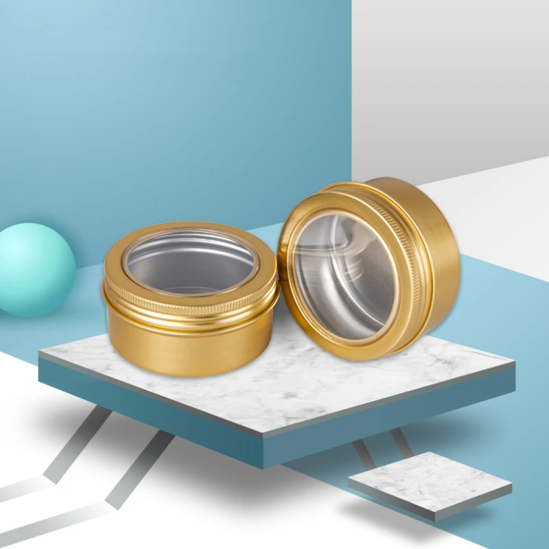 

20/50/100 шт. 10/20/60/80/100 г алюминиевая коробка толщиной 0,3 мм, золотой люк на крыше, упаковка, украшение, банка для гироскопа на кончике пальца