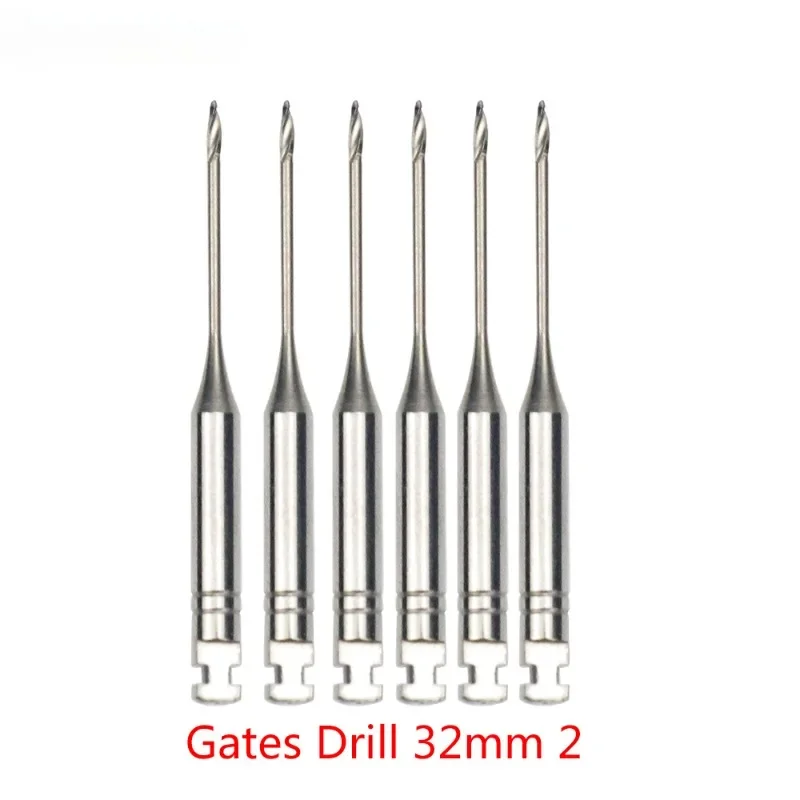 Portones de endodoncia Dental, taladro giratorio brillante, motor de 32mm con papel Endo de acero inoxidable, 6 unids/lote por paquete