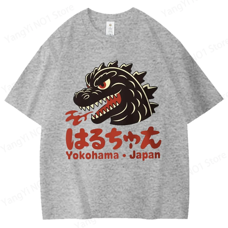 Monster Head Fierce Bedrucktes Herren-T-Shirt aus 100% Baumwolle, Oversized Pop-Kultur Grafik-T-Shirts für Damen, Streetwear Oberteile – Detail 7