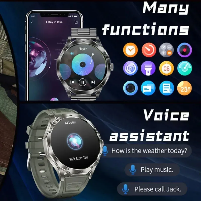 Ultra AMOLED شاشة GPS Track Men SmartWatch 1.85 بوصة عرض 710 Mah وظيفة اتصال البطارية نموذج جديد 2025