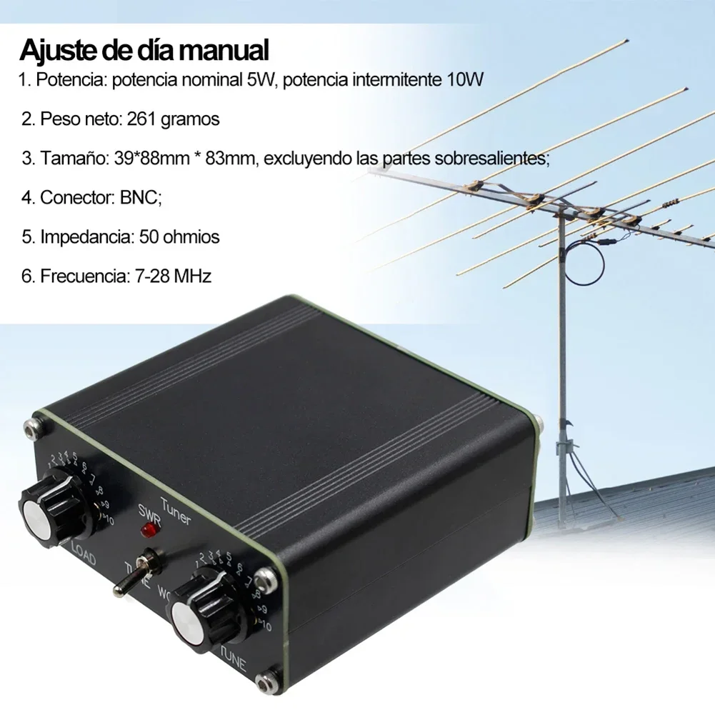 QRP For Z-Match Antenna 5W Tuner 3-28 MHz Antenna Tuner 25 To 2500 Ohms Manual Antenna 88mm X 83mm X 39mm Accessories