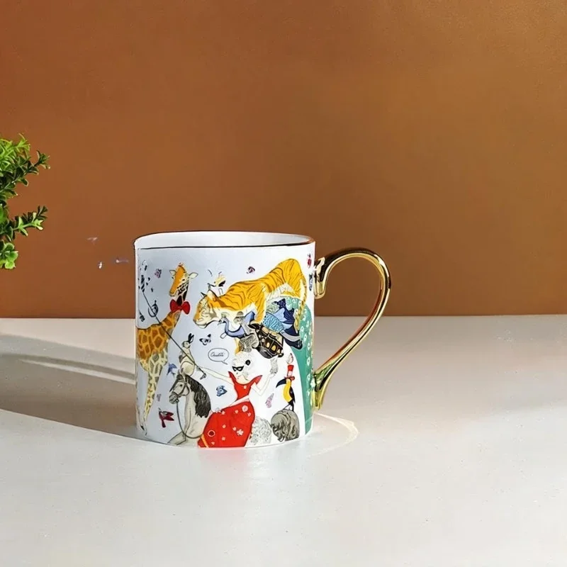 Circus Series Mug Large-Capacity Water Cup European Afternoon Tea Tea Set Bone China Cup