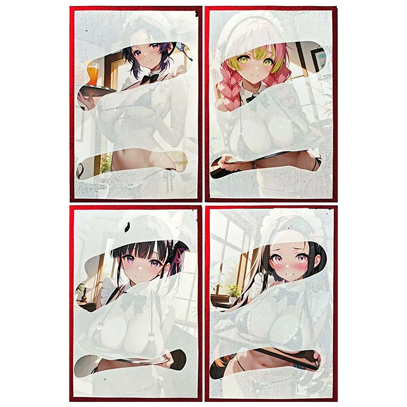 애니메이션 여신 이야기 희귀 A6 Collectible Card Kochou Shinobu Mitsuri Kamado Nezuko Tsuyuri Kanao 소년을위한 장난감 생일 선물