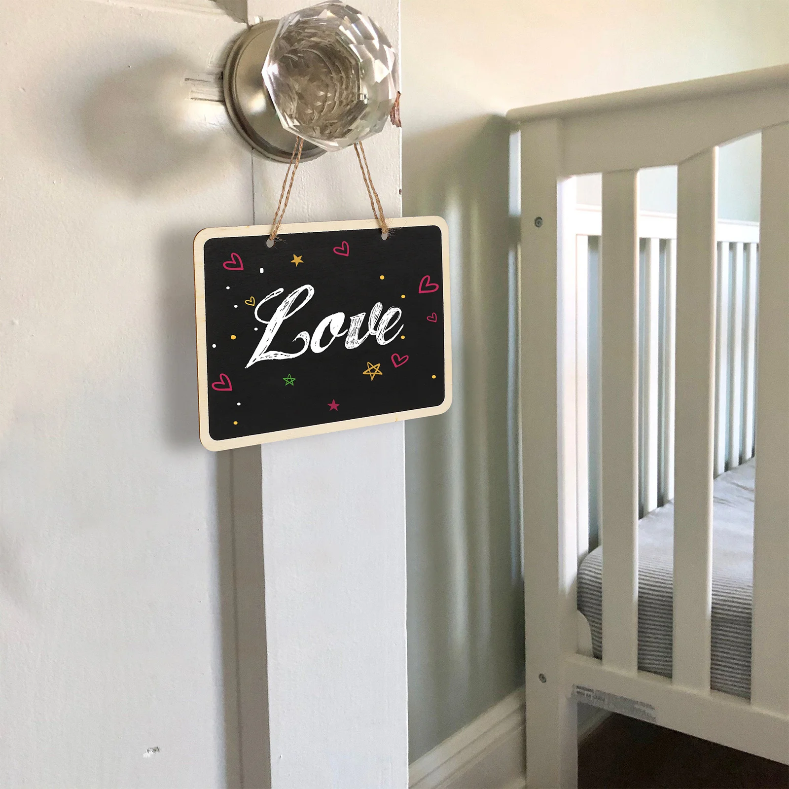 Chalk Board Sign Small Blackboard Sign 4Pcs Rectangular Double- sided Wood Blackboards Wedding Party Table Number Place Hanging