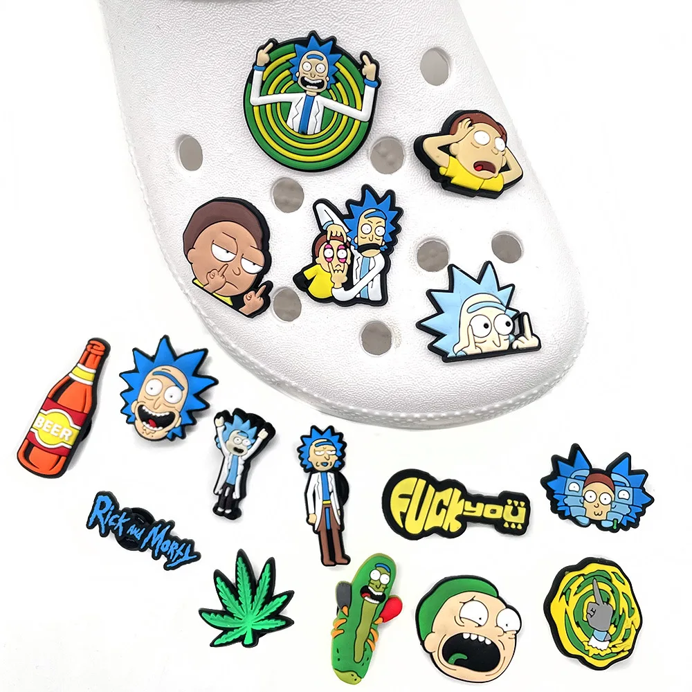 16pcs/SET Pop Cartoon Series for Shoe Charms Accessories DIY Decoration for Classic Clog Kids Gifts