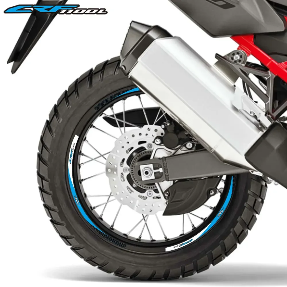 Motorcycle Accessories Wheels Sticker Rim Tire Reflective Stripe Decorative Decals Set For HONDA CRF1100L Africa Twin crf 1100l