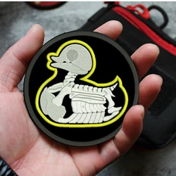 Yellow Duck Skull Morale Badge Patches Tactical Armband Military Army Hook&Loop Backpack Embroidery Stickers