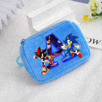 Figure Sonics Plushes Coin Purse Kids Clutch Bag Cartoon Letter A-Z Print Wallet Credit Card Holders Zipper Mini Money Bags Gift