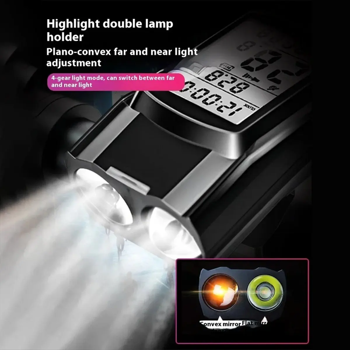 

AB31 3-в-1 GPS-фара для велосипеда с спидометром и звуковым сигналом, перезаряжаемая многофункциональная передняя лампа для велосипеда с велокомпьютером A