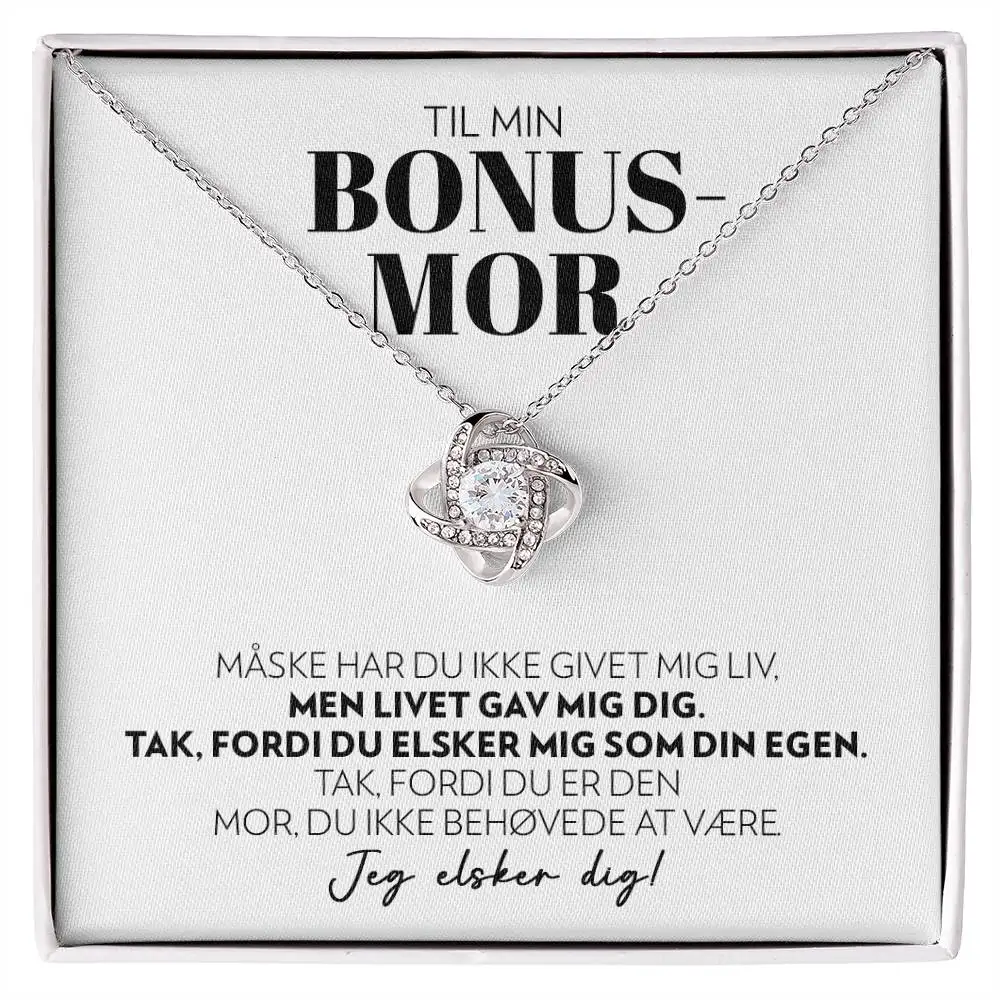 To My Bonus Mom Necklace Gift Women Mother‘s Day Mor Love Knot Pendant Necklaces Fashion Jewelry 2025 New Hot Dropshipping