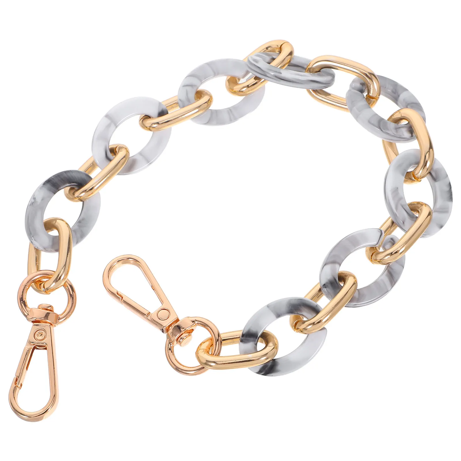 Acrylic Purse Chain for Handbags Replacement Strap with Sturdy Alloy Links Quick Install Versatile DIY Bag Chain for Crossbody