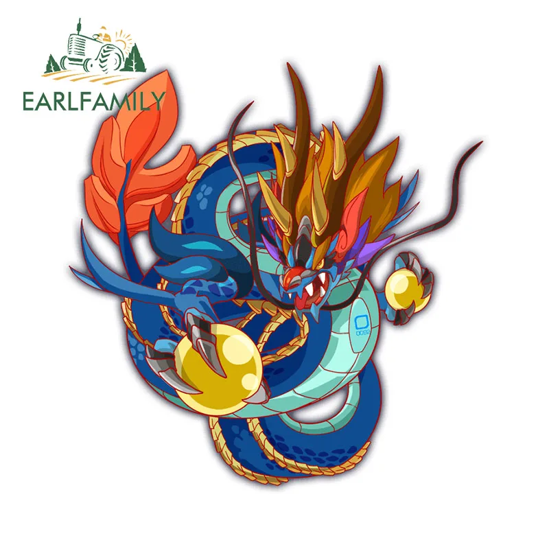 EARLFAMILY-ملصقات تنين مقدس ، إكسسوارات سيارة ، كرتون ، لعبة مضحكة ، شخصية ، صندوق السيارة ، JDM ، 13 x توي