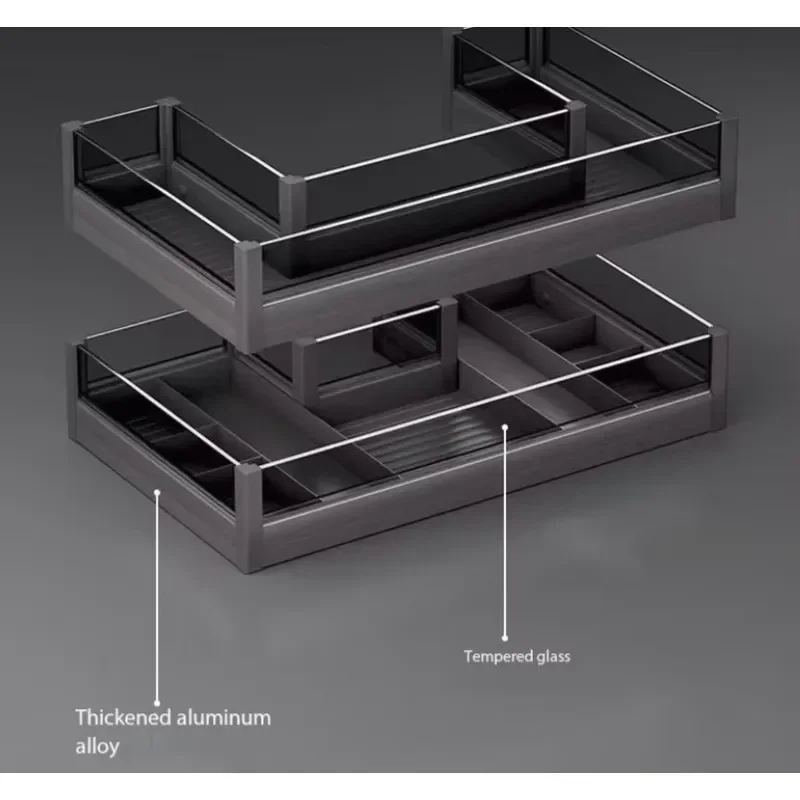 Pull Out Under Sink Organizer Basket Kitchen Cabinet Storage Rack Sliding Drawer for Cleaning Supplies Plumbing Pipe Space