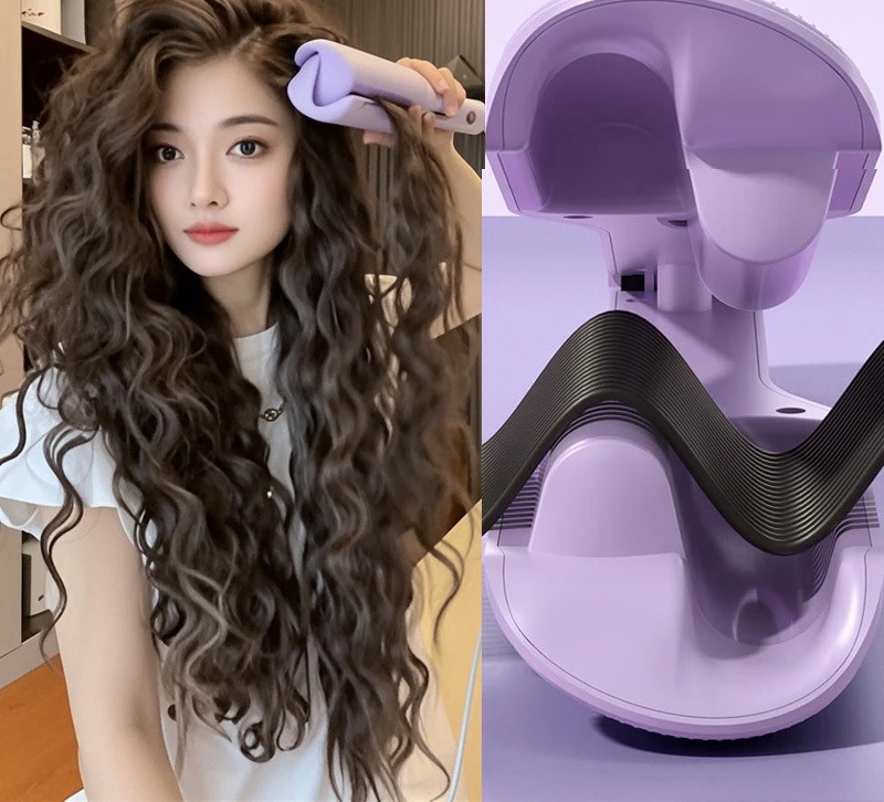 Water ripple roll setting does not hurt hair splint deep U egg roll head curling iron