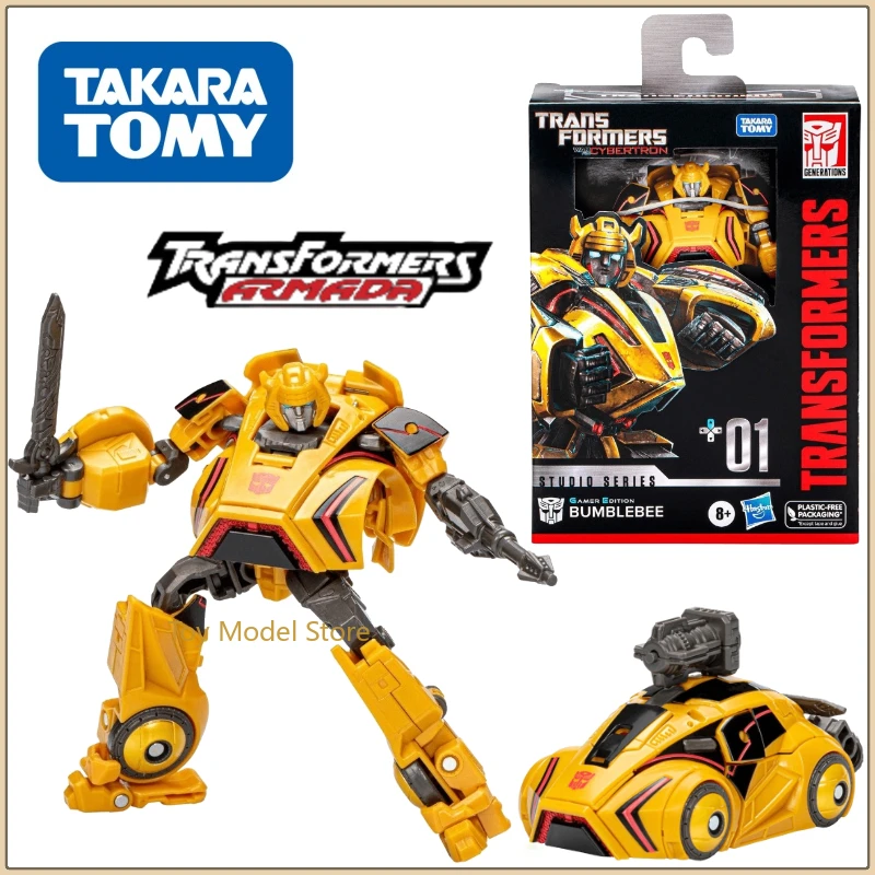 재고 Takara Tomy 트랜스포머 SS-GE 01 D 클래스 범블비 프리미엄 액션 피규어, 소장용 장식품, 인기 장난감 자동차 선물