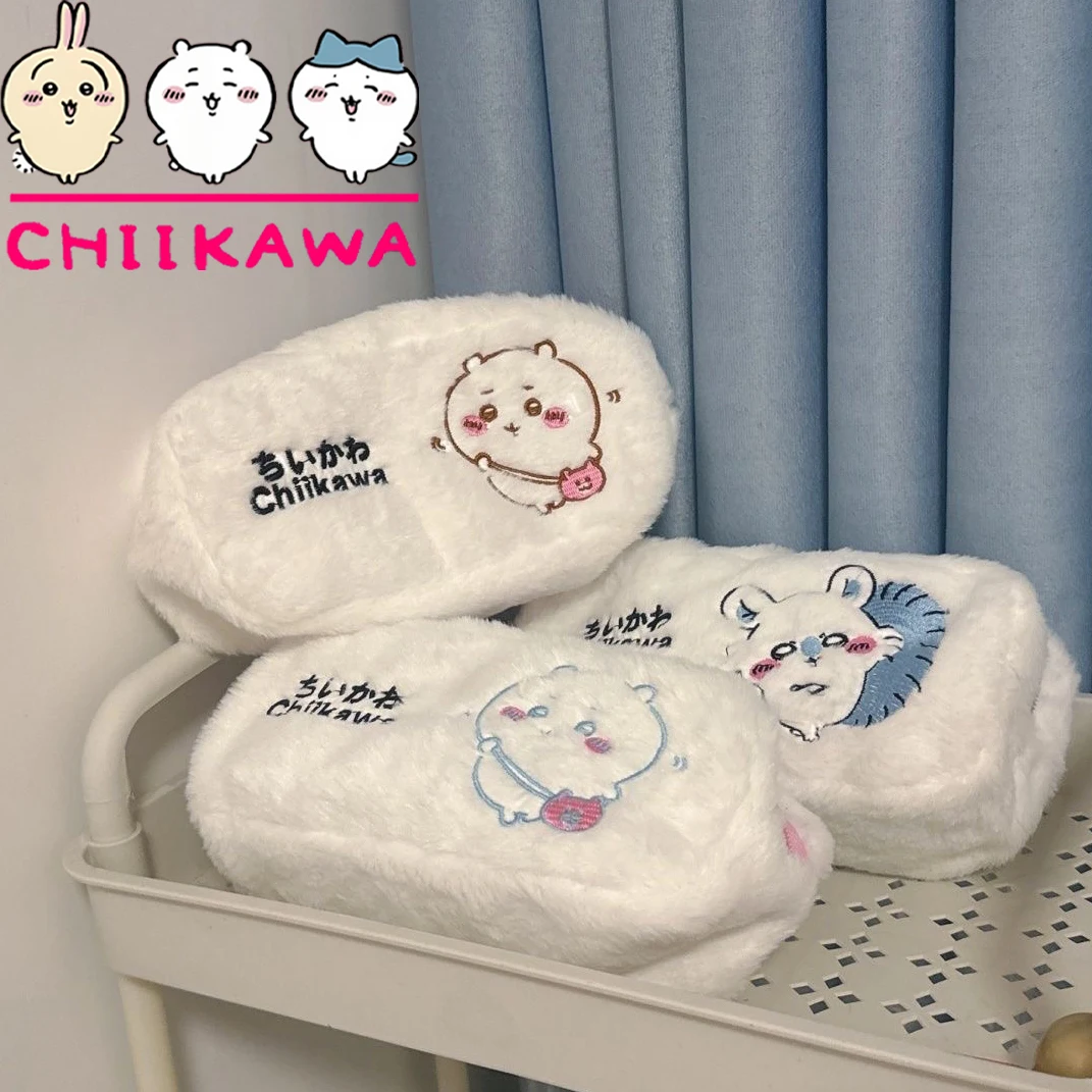 Chiikawa NEU Momonga Federmäppchen kawaii Hachiware Federmäppchen mit großem Fassungsvermögen, niedlicher Cartoon, Aufbewahrungstasche für Studenten, Geschenk für Mädchen