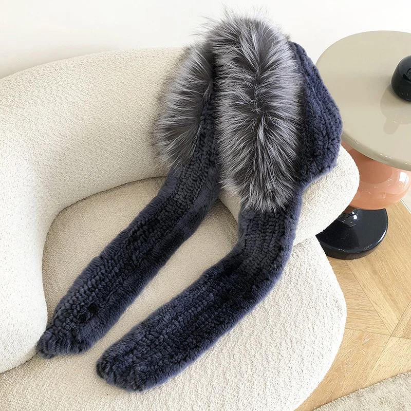 

Woven Rex Rabbit Hair Hat Winter Warmth Thickened Fox Hair Neck Outdoor Winter Women's New Fashion Ear Protection Hat New 2023