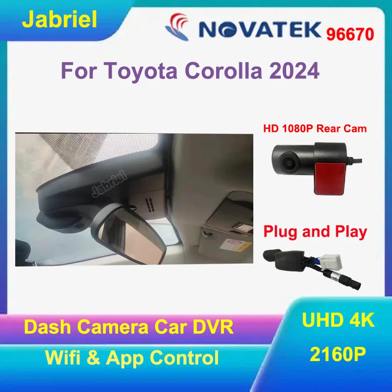 

Ultra HD 4K WIFI Car DVR Dash Cam Video Recorder For Toyota Corolla 2024 High quality Dedicated 2160P Driving Recorder Camera
