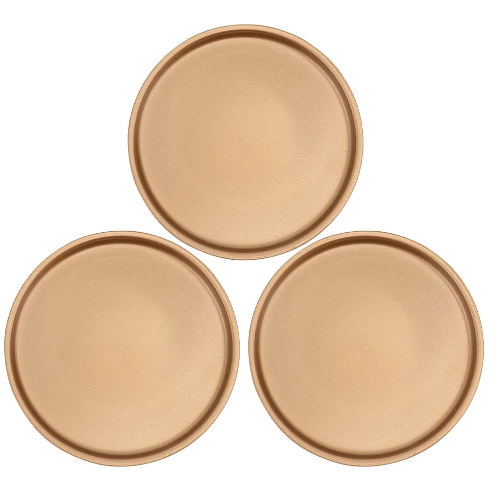 3Pcs Plant Pot Saucers Ceramic Round Flower Drip Trays Non-Leak Succulent Pot Holder Bonsai Water Tray Round Plant Saucer