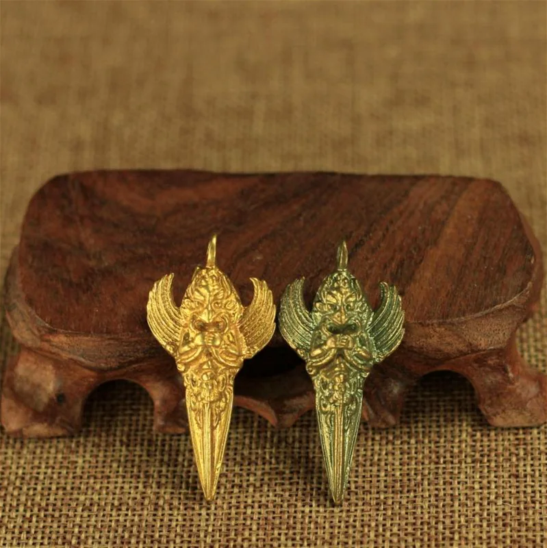 ZZ Craftsmanship: Pure Copper Gilded Gold Dipper, Golden Winged Bird Demon Slayer, Puba Stump, Dapeng Bird Diamond Stump Pendant