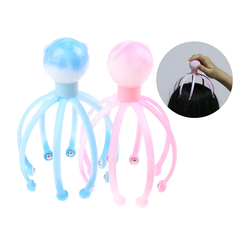 Hoofd Massager Nek Massage Octopus Scalp Stress Relax Spa Healing Legering Gezondheidszorgtool Body Head Massage Schoonheid Gezondheid Tool