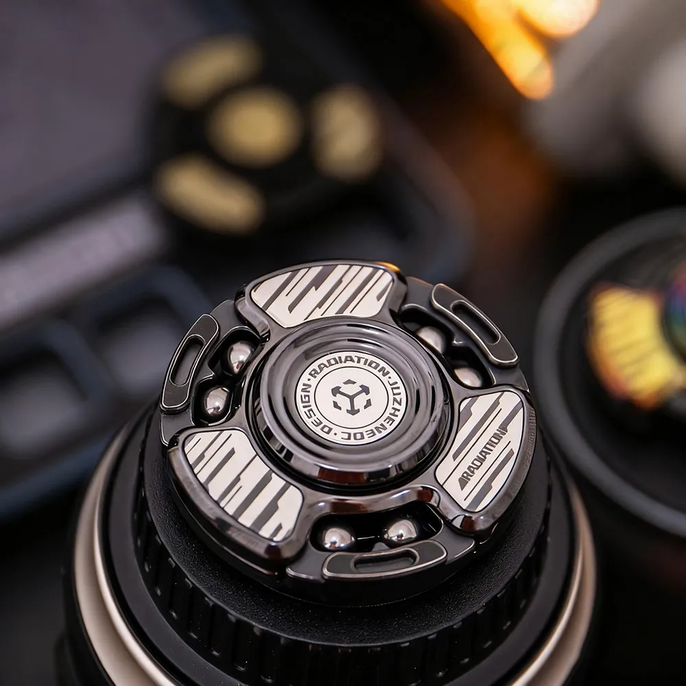 JUZHEDC Radiation Fidget Spinner Inside Open Nail Gyro Anxiety Toys Fidgeting Spinners Metal Anxiety Relief Gadgets