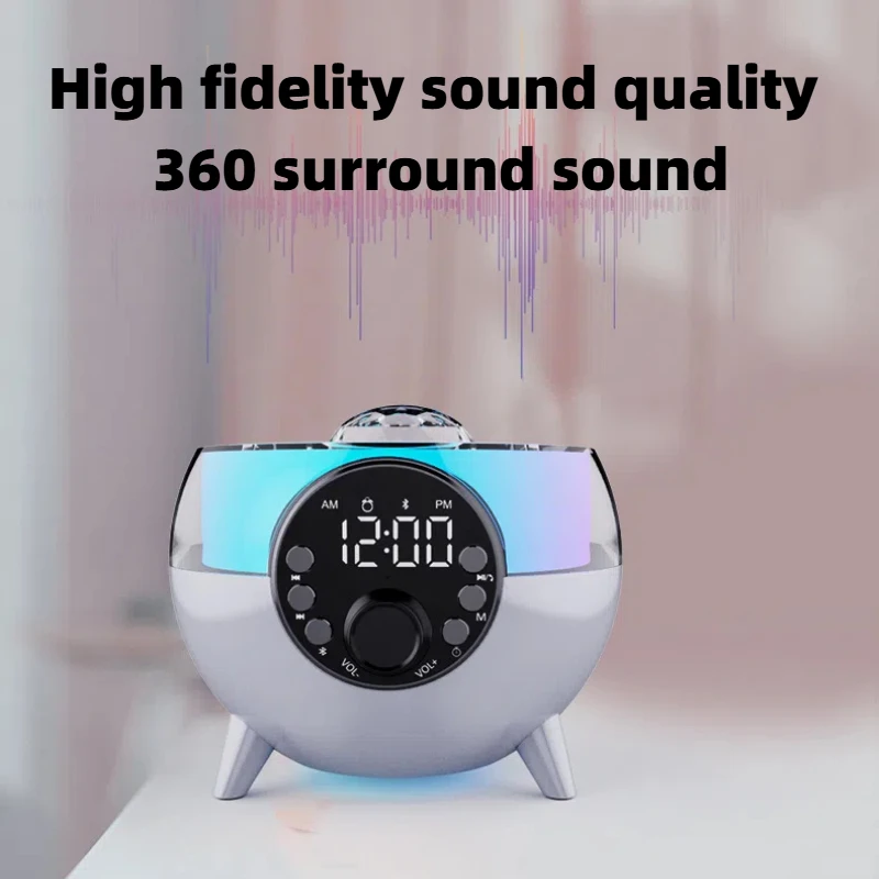 

360 Degree Surround Sound Dreamy Colored Starry Sky Ceiling Lights RGB Wireless Wireless Charging High FidelityBluetooth Speaker