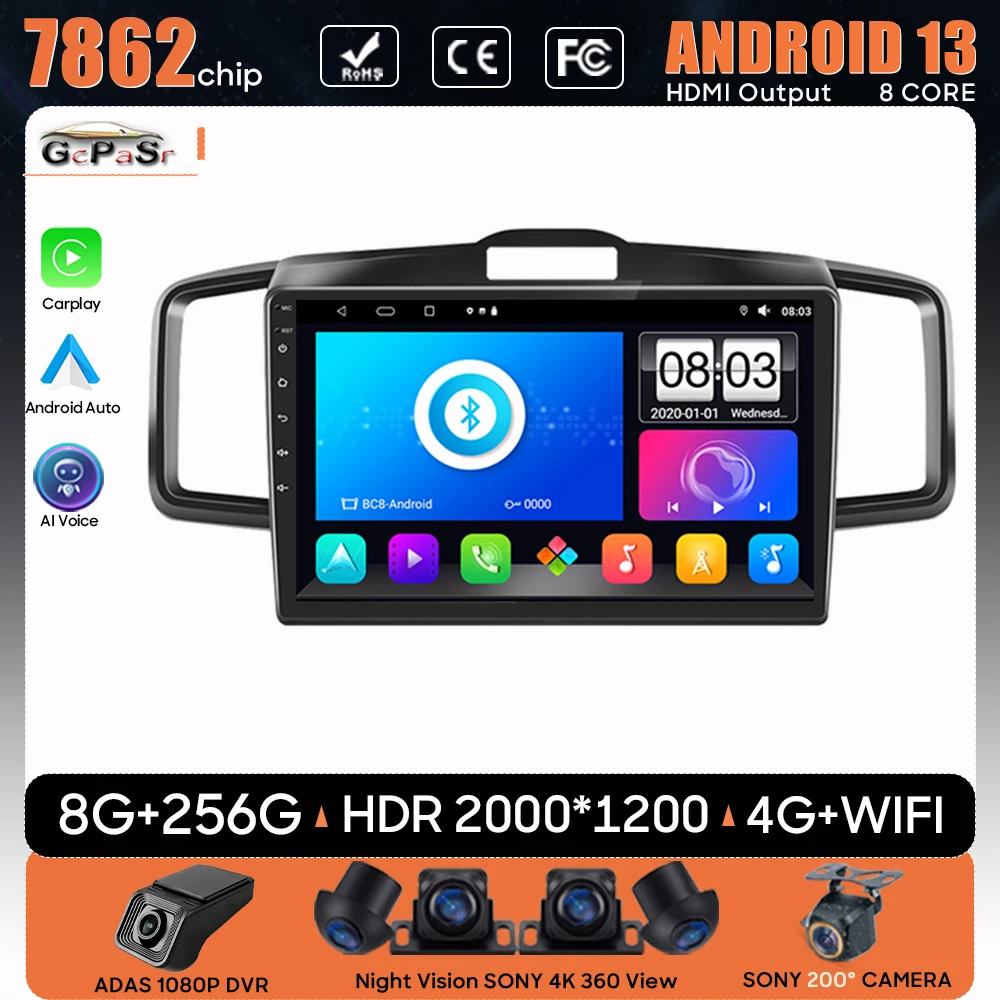 

Car Radio Android 13 For Honda Freed 1 Spike 2008-2016 GPS Navigation Auto Multimedia Player Video Stereo Screen No 2din 5G Wifi