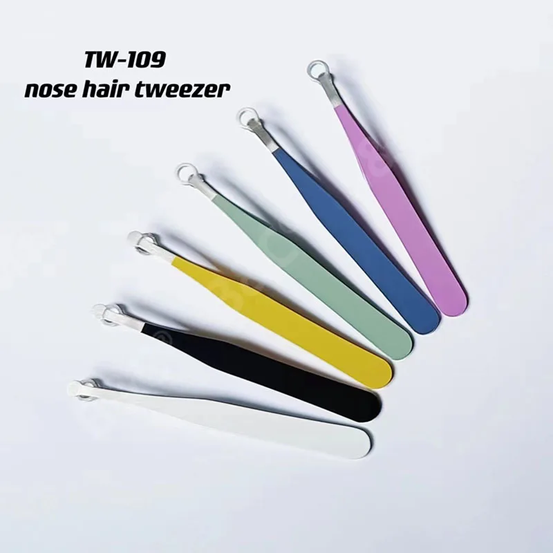 Nose Hair Trimming Tweezers Stainless Steel Eyebrow Nose Hair Cut Manicure Facial Trimming Makeup Scissors Trimmer for men